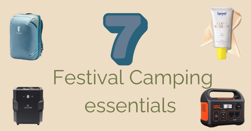 image of different products you would use camping